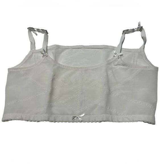 Vintage Underscore 5XL White Bra Cute Little Bows Scalloped Hem 5X Philippines - Picture 5 of 9